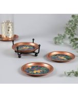 India Circus by Krnaa Mehta Fronds and Florets Coaster with Stand Set of 6