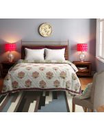 India Circus by Krsnaa Mehta Baroque Floral Single Bed Quilted Rajai