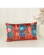 India Circus by Krsnaa Mehta Bliss Paradise Embroidered Rectangle Cushion Cover