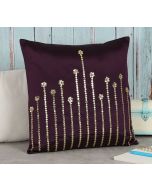 India Circus by Krsnaa Mehta Burgundy Embellished Cushion Cover