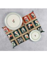 India Circus by Krsnaa Mehta Fluttering Blooms Micro Velvet Table Mats Set of 6