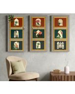 India Circus by Krsnaa Mehta Fluttering Blooms Wall Art Set of 3