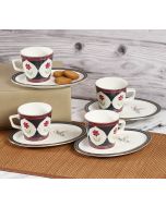 India Circus by Krsnaa Mehta Gruidae's Trance Cup and Saucer Set of 4