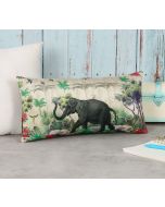 India Circus by Krsnaa Mehta Manoeuvres in the Nature 8" x 16" Blended Velvet Cushion Cover
