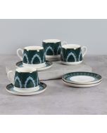 India Circus by Krsnaa Mehta Nature's Bloom Cup and Saucer Set of 4