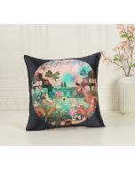 India Circus by Krsnaa Mehta Of Feathers and Blooms Embroidered Cushion Cover