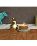 India Circus by Krsnaa Mehta Pear Pardine Gleam Small Brass Candle Votive