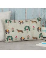 India Circus by Krsnaa Mehta Poetic Disposition 12" x 20" Blended Velvet Cushion Cover