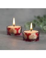 India Circus by Krsnaa Mehta Poppy Flower Scarlet T Lite Candle Votive Set of 2
