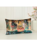 India Circus by Krsnaa Mehta Regal Magnificence Embroidered Rectangle Cushion Cover