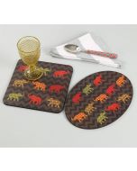 India Circus by Krsnaa Mehta Tusker Delight Trivet Set of 2