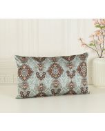 India Circus by Krsnaa Mehta Viridescent Motif Embroidered Rectangle Cushion Cover