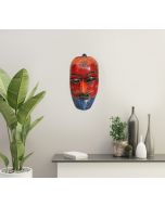 India Circus Cardinal Nymph Decorative Wooden Mask