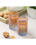 India Circus Floral Hypnosis Small Glass Tumbler (Set of 2)