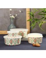 India Circus by Krsnaa Mehta Lattice Blooms Bamboo Container Set of 4