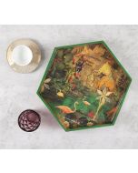 India Circus Mapping Animals Hexagon Serving Tray