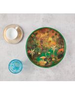 India Circus Mapping Animals Round Serving Tray