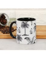 India Circus Monochrome Palms Coffee Mug