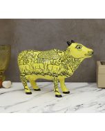 India Circus Pattachitra Art Yellow Cow