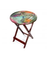 India Circus Peacock Dwar Round Side Table