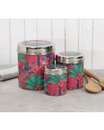 India Circus Royal Palms Steel Container (Set of 3)