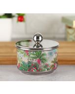 India Circus Tropical View Steel Bowl with Lid