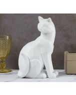 India Circus White Cat Figurine