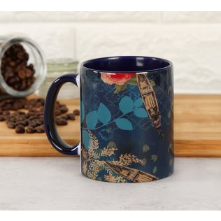 India Circus Blue Floral Lake Inception Coffee Mug