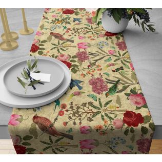 India Circus by Krsnaa Mehta Bird Land Bed and Table Runner