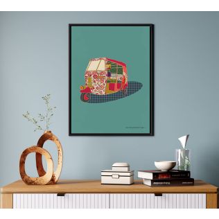 India Circus by Krsnaa Mehta Buggy Array Floating Framed Canvas Wall Art