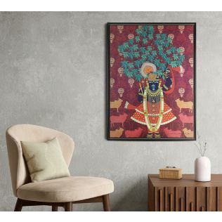 India Circus by Krsnaa Mehta Divine Harmony Floating Framed Canvas Wall Art
