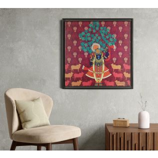India Circus by Krsnaa Mehta Divine Harmony Floating Framed Canvas Wall Art