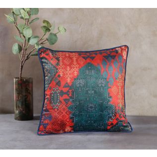 India Circus by Krsnaa Mehta Heritage Haven Velvet Cushion Cover