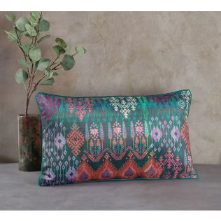 India Circus by Krsnaa Mehta Kaleidoscope Treasures Rectangle Velvet Cushion Cover