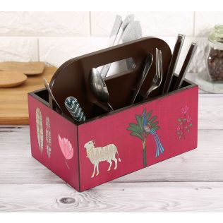 India Circus by Krsnaa Mehta Magenta Biome mystique Cutlery Holder