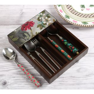India Circus by Krsnaa Mehta March of the Blossoms Cutlery Tray