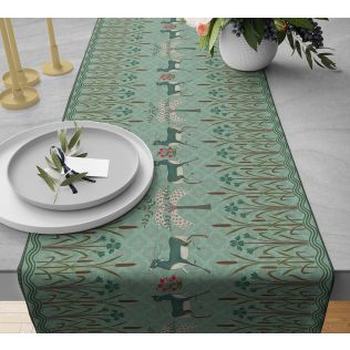 India Circus by Krsnaa Mehta Mirroring Deer Garden Bed and Table Runner