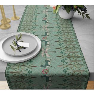 India Circus by Krsnaa Mehta Mirroring Deer Garden Table and Bed Runner