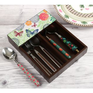 India Circus by Krsnaa Mehta Monarch's Cadence Cutlery Tray