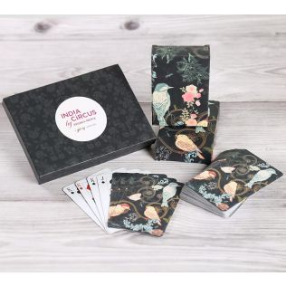 India Circus by Krsnaa Mehta Of Feathers and Blooms Playing Cards