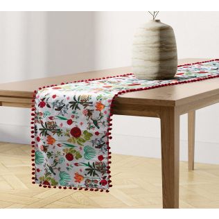 India Circus by Krsnaa Mehta Petal and Plume Micro Velvet Bed and Table Runner