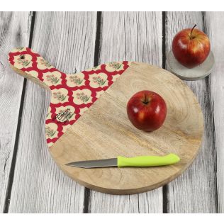 India Circus by Krsnaa Mehta Poppy Flower Scarlet Chopping Board