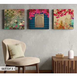 India Circus by Krsnaa Mehta Royal Court Canvas Wall Art