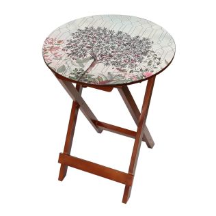 India Circus by Krsnaa Mehta Sultry greenwood Round Side Table