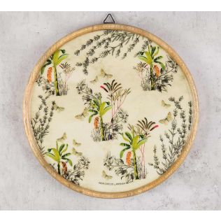 India Circus Desert Plants Wooden Wall Plate