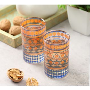 India Circus Floral Hypnosis Small Glass Tumbler (Set of 2)