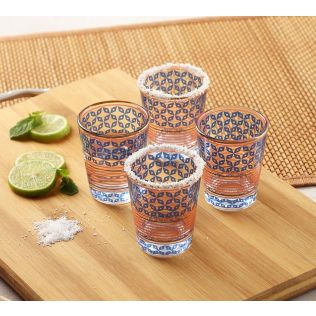 India Circus Flowers and Ferns Shot Glass (Set of 4)