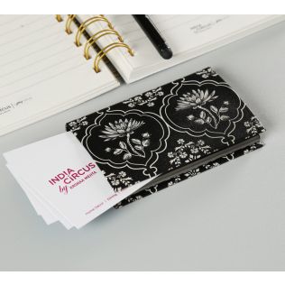 India Circus Monochrome Lotus Reiteration Visiting Card Holder