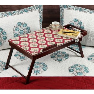 India Circus Poppy Flower Scarlet Laptop Table