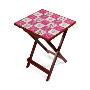 India Circus Quartet Checkers Side Table
